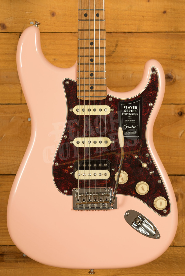 Fender Player Deluxe Stratocaster HSS - Shell Pink with Roasted Maple  Fingerboard, Sweetwater Exclusive in the USA