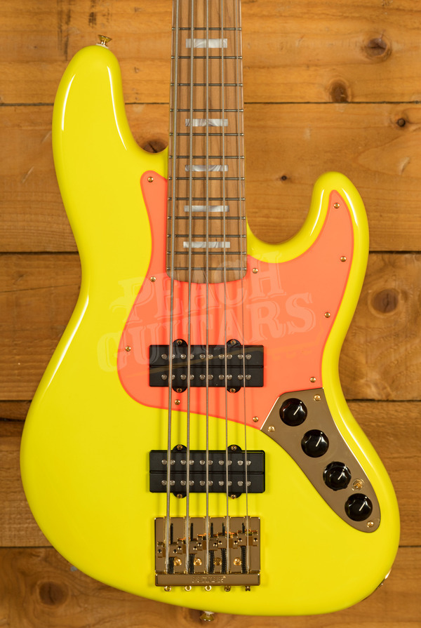 Fender MonoNeon Jazz Bass V Maple Neon Yellow