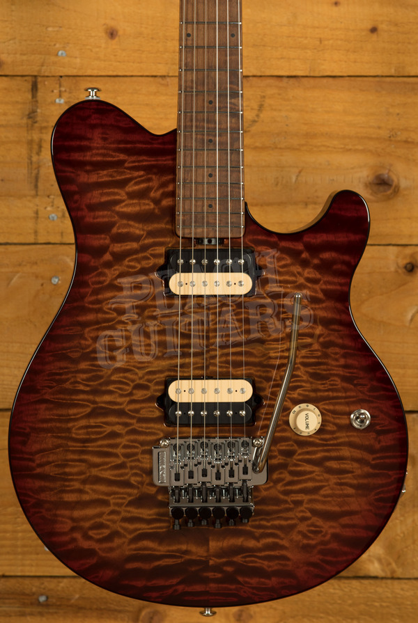 Music Man Axis Roasted Amber Quilt Roasted Maple Neck