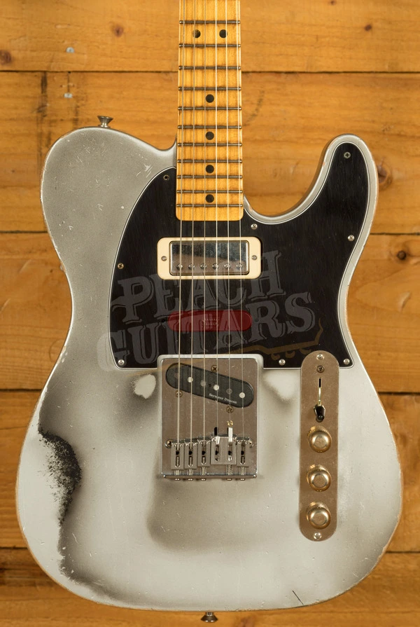 Fender Custom Shop Masterbuilt Kyle McMillin Brent Mason Tele - Heavy Relic Flat Silver Satin