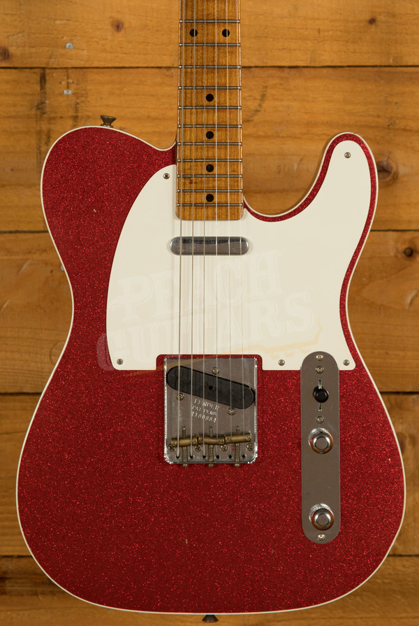 Fender Custom Shop '52 Tele Relic Roasted Maple Neck Red Sparkle