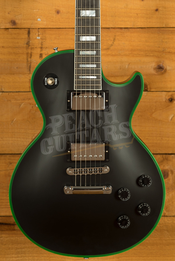 Gibson Custom Les Paul Custom | Black Satin Green Widow *Used*