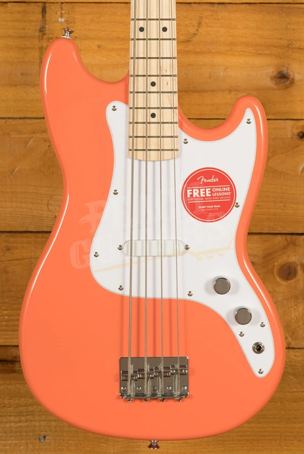 Squier Sonic Bronco Bass Maple Tahitian Coral