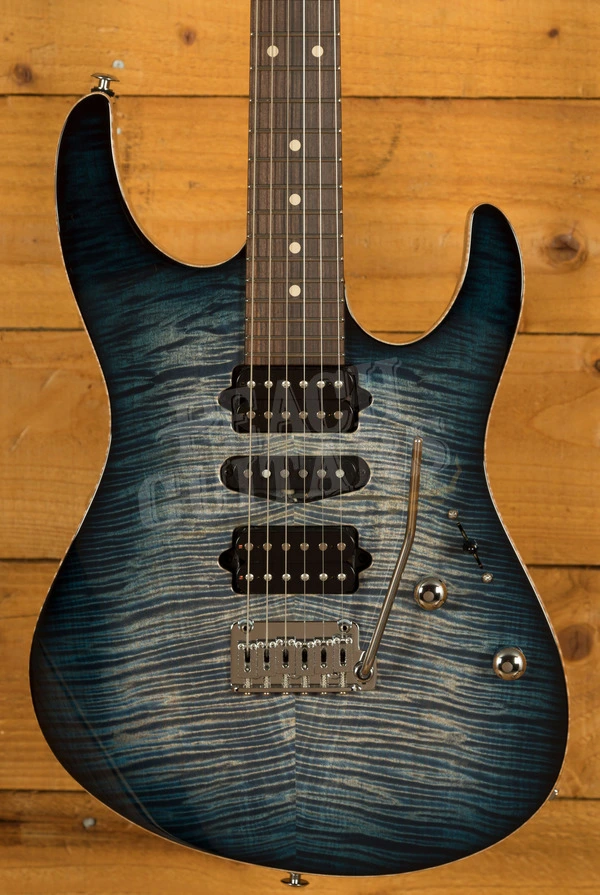 Suhr Modern Plus Faded Trans Whale Blue Burst Pau Ferro