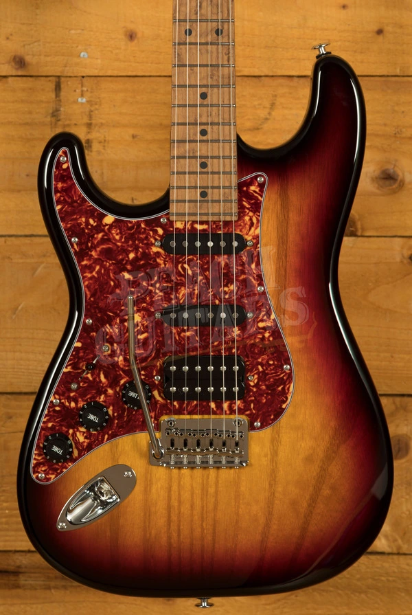 Suhr Limited Edition Classic S Paulownia 3-Tone Burst HSS Left-Handed