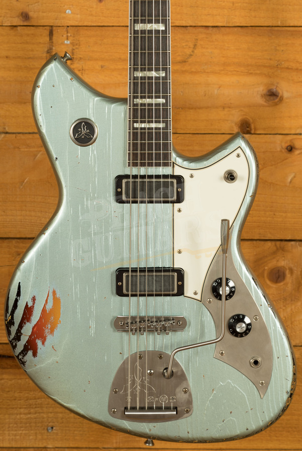 Novo Custom Series Serus J Baritone | Ice Blue Metallic over '64 3-Tone Burst