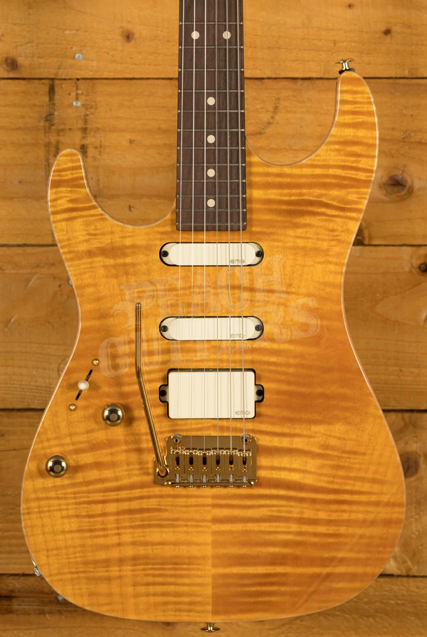 Suhr Limited Edition Standard Legacy Trans Caramel HSS - Left Handed