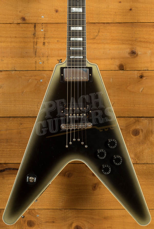 Gibson Custom Adam Jones Flying V Custom Collector's Edition | Reverse Antique Silverburst