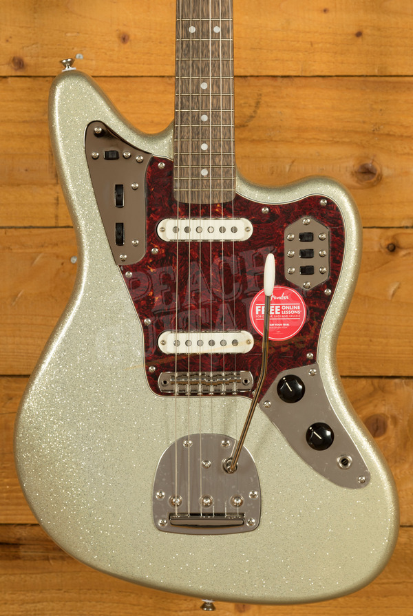 Squier Ltd Classic Vibe '60s Jaguar | Silver - Peach Guitars