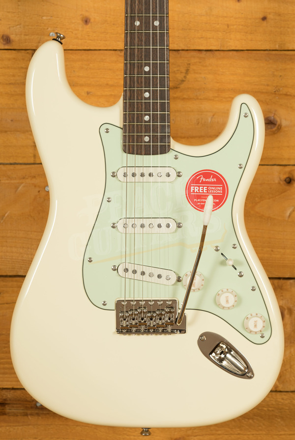 Squier Classic Vibe FSR 60s Strat Laurel Olympic White - Peach Guitars
