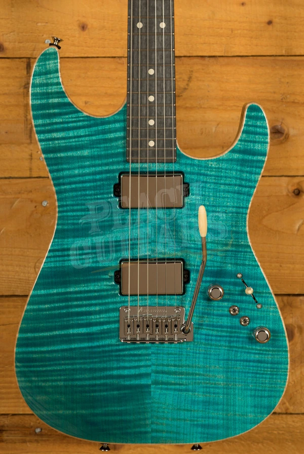 Tom Anderson Drop Top Shorty Hollow | Bora Bora Blue w/Binding & Black Back