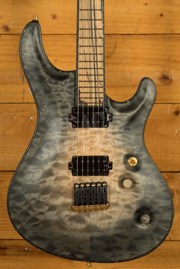 Mayones Regius Core 6 Trans Natural Fade Black Burst Out Satin