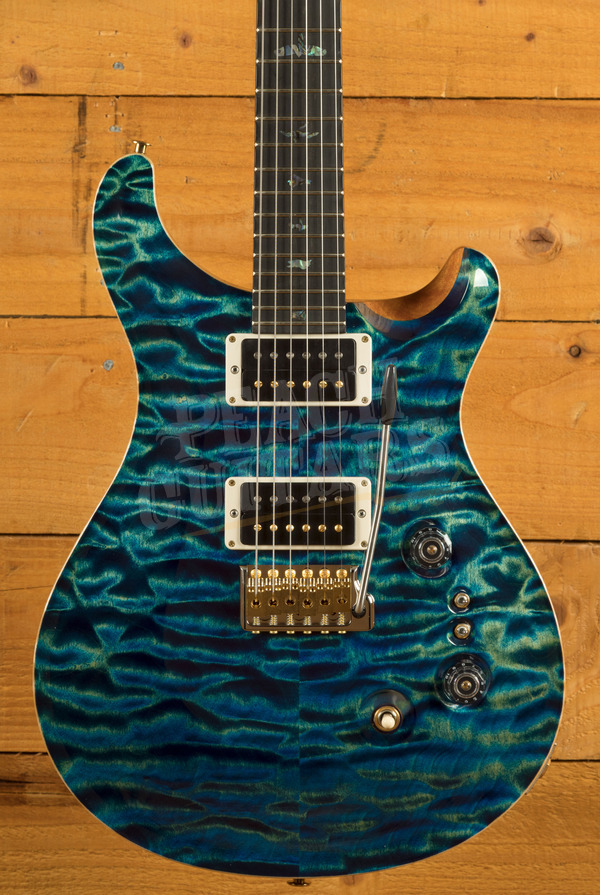 PRS Wood Library Custom 24-08 | River Blue Quilt 10-Top