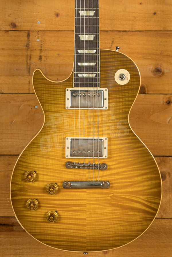 Gibson Custom '59 Les Paul Left Handed - Handpicked Top - Golden Poppy Burst VOS 