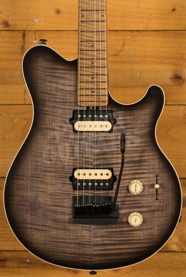Music Man Axis Collection | Axis Super Sport - Charcoal Cloud Flame
