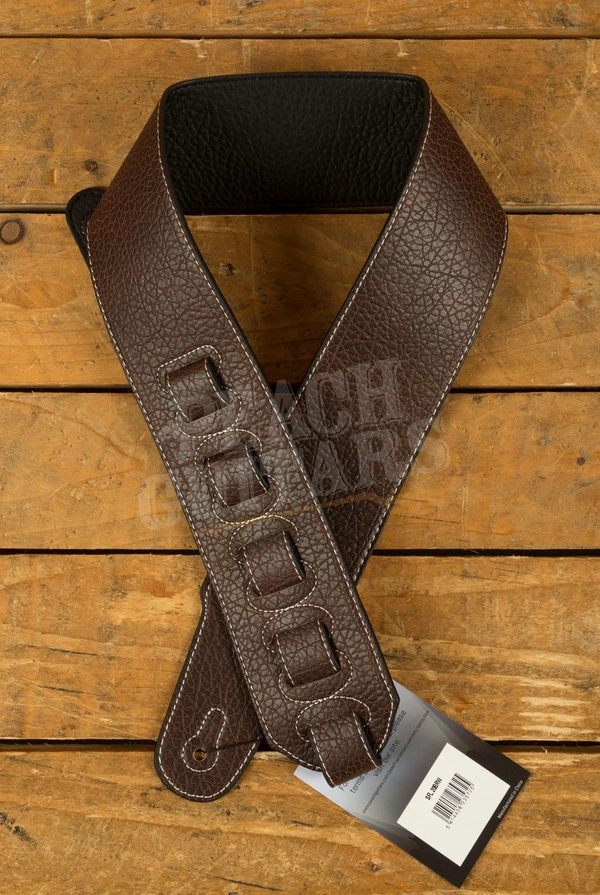Peach Straps Leather Guitar Strap - Brown