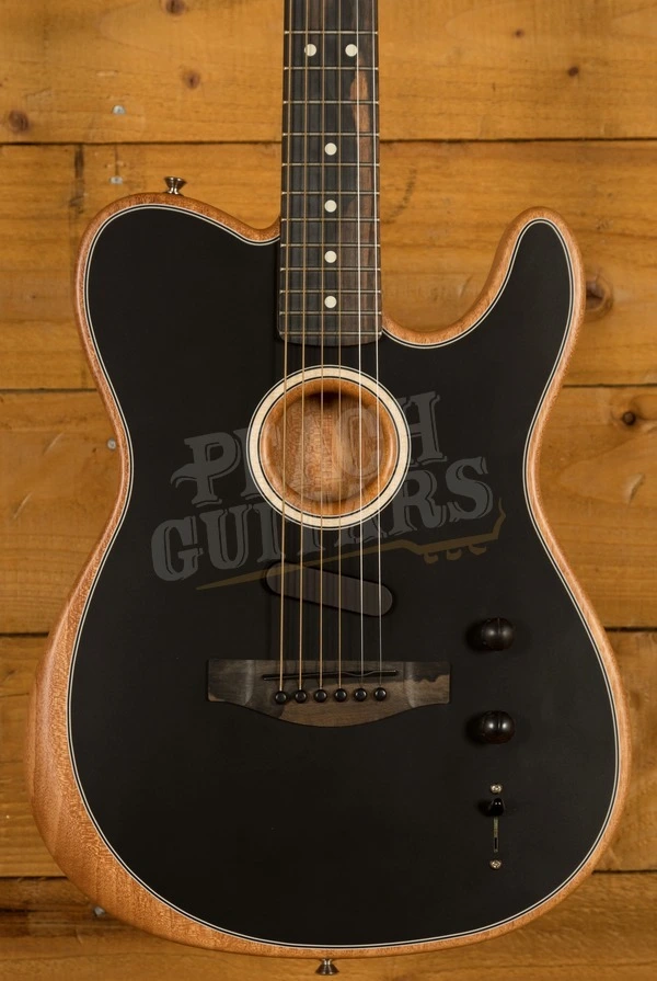 Fender American Acoustasonic Telecaster - Ebony - Black