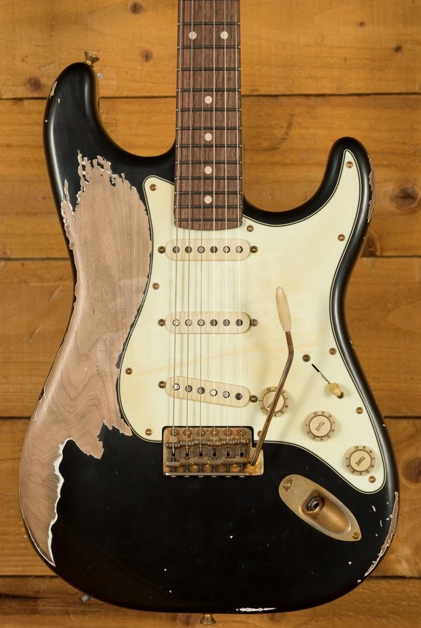 Xotic California Classic XSC-1 Super Heavy Aged Black with Gold H/W