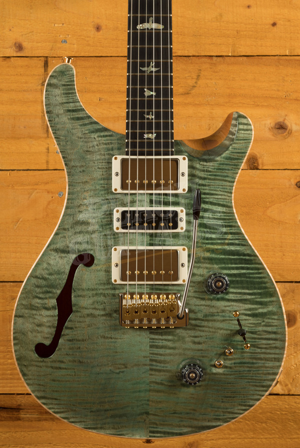 PRS Wood Library Special Semi-Hollow Trampas Green w/ Flame Maple Neck