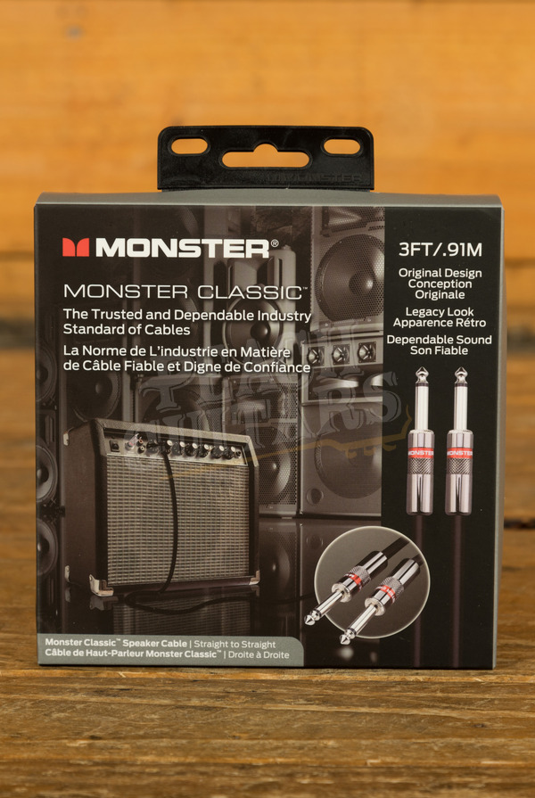 Monster Prolink Classic Speaker 3 ft. - straight 1/4" plugs