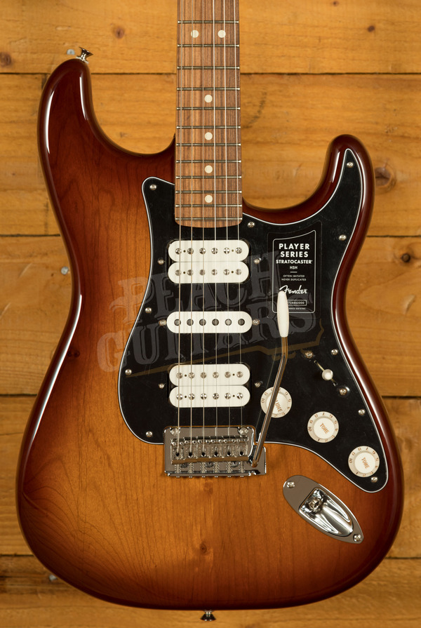 Fender Player Series Strat HSH Pau Ferro Tobacco Sunburst - Peach