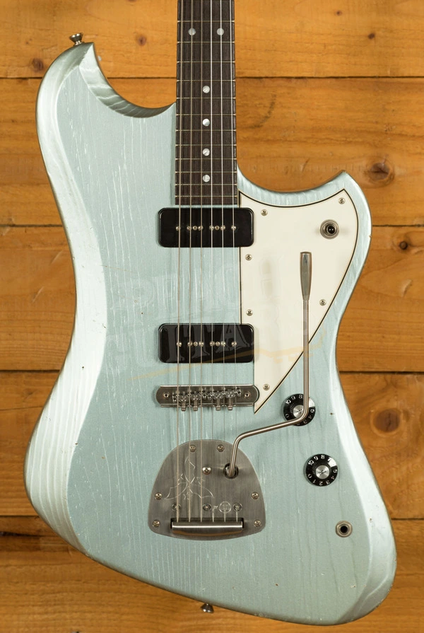 Novo Nucleus Voltur J | Ice Blue Metallic - Parchment Pickguard
