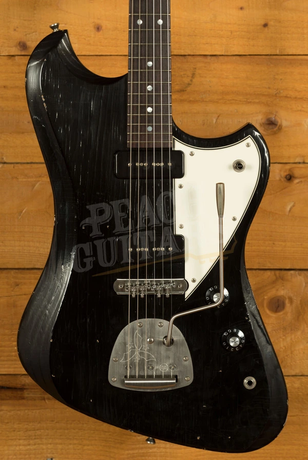 Novo Nucleus Voltur J | Bull Black - Parchment Pickguard