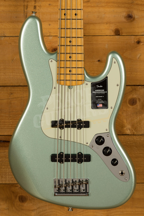 Fender American Professional II Jazz Bass V | Maple - Mystic Surf Green