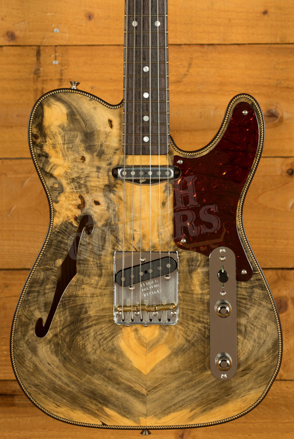 Fender Custom Shop Artisan Buckeye Burl Double Esquire | NOS Aged Natural