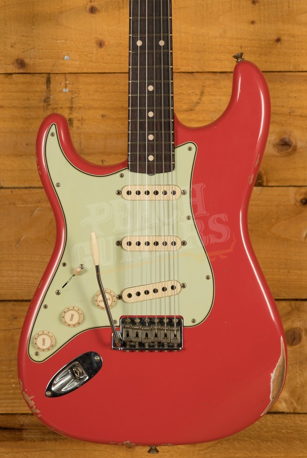 Fender Custom Shop '60 Strat Relic Left Handed Rosewood Fiesta Red