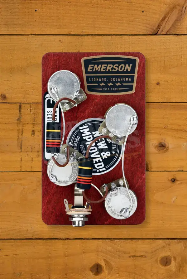 Emerson Les Paul 500K Reissue Prewired Kit - Short Shaft - Angled Pots for Gibson Custom Shop
