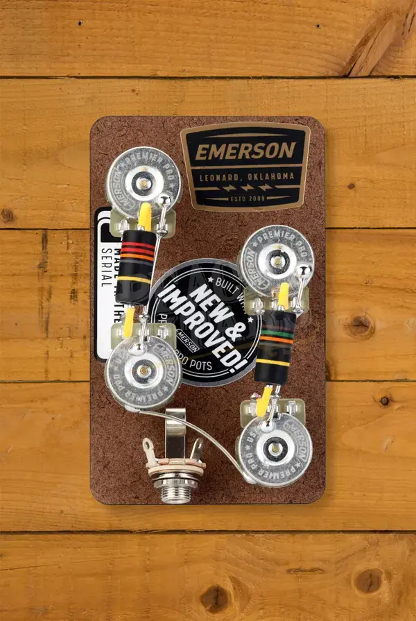 Emerson Les Paul 500K Restomod Prewired Kit - Long Shaft - Angled Pots for Gibson USA Standards