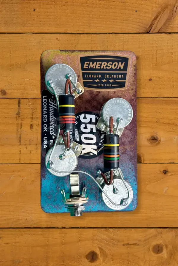 Emerson Les Paul 550K Reissue Prewired Kit - Short Shaft - Angled Pots for Gibson Custom Shop