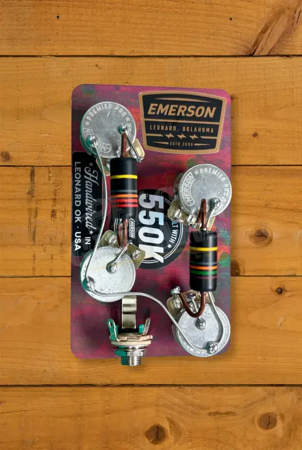 Emerson Les Paul 550K Restomod Prewired Kit - Long Shaft - Angled Pots for Gibson USA Standards
