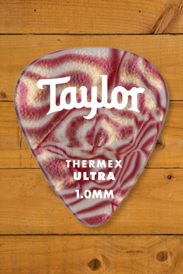 Taylor TaylorWare | Premium 351 Thermex Ultra Guitar Picks - Ruby Swirl - 1.25mm - 6 Pack