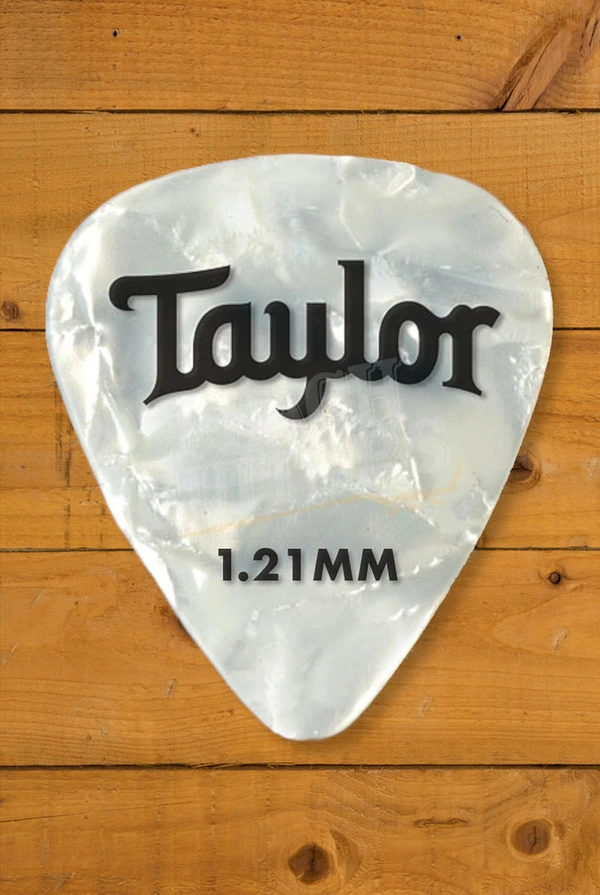 Taylor TaylorWare Celluloid 351 Guitar Pick - White Pearl - 1.21mm - 72-Pack