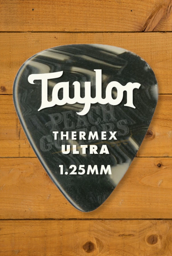 Taylor TaylorWare Premium 351 Thermex Ultra Guitar Pick - Black Onyx - 1.25mm - 6-Pack