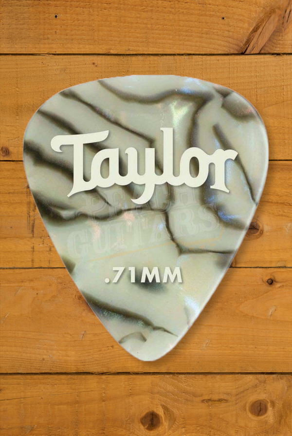 Taylor TaylorWare | Celluloid 351 Guitar Picks - Abalone - .71mm - 12 Pack