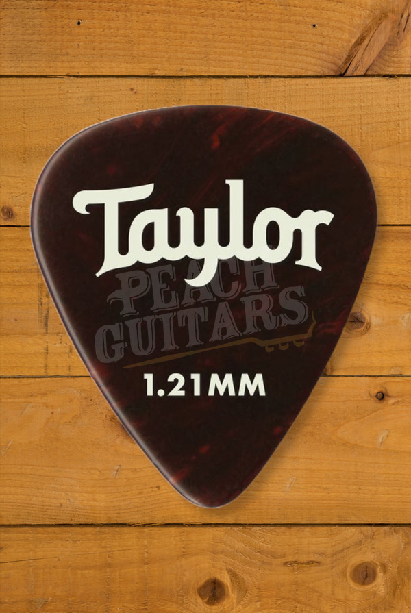 Taylor TaylorWare | Celluloid 351 Guitar Picks - Tortoise Shell - 1.21mm - 12 Pack