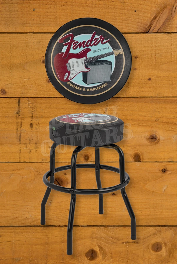 Fender Guitars & Amps Pick Pouch Barstool - Black - 24"