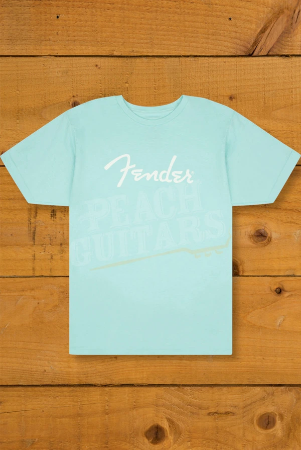 Fender Spaghetti Logo T-Shirt - Daphne Blue - Small