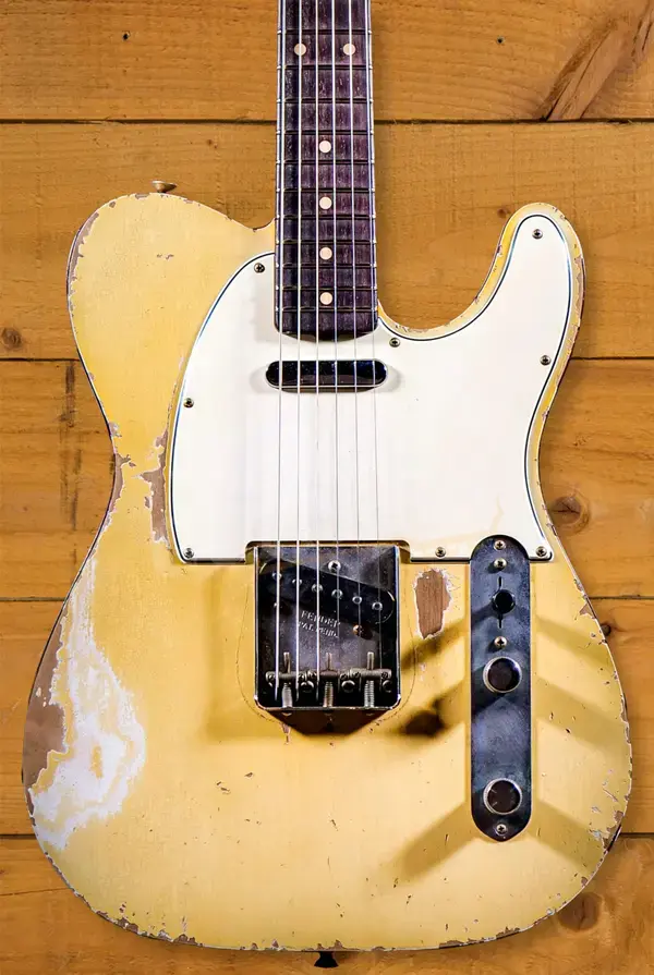 Fender Custom Shop Masterbuilt Dale Wilson 60 Tele Custom - Heavy Relic Aged Vintage White