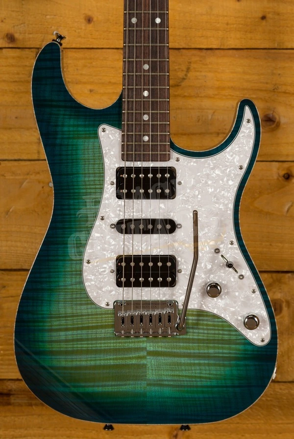 Schecter USA Custom Shop Sunset Custom Caribbean Burst HSH