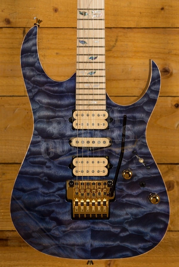 Ibanez J Custom 5A Quilted Maple Bluish-Purple Hauyne