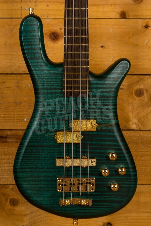 Warwick Custom Shop Streamer LX Petrol Green Transparent Satin - Wenge