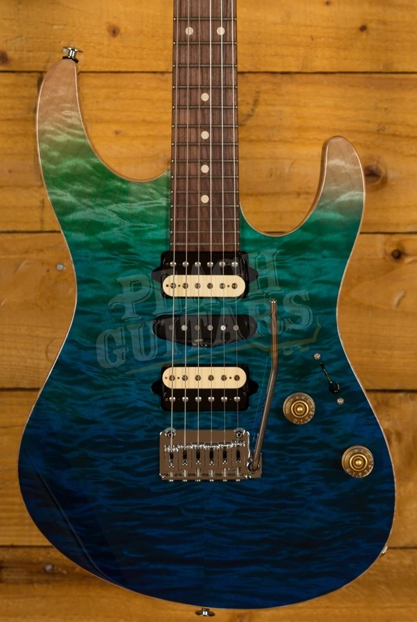 Suhr Modern Plus Curly - Aqua Blue Gradient