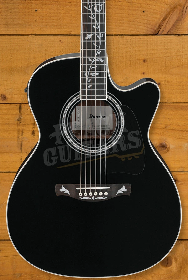 Ibanez Artwood AC391RCE - Black High Gloss Top - Natural Back & Sides