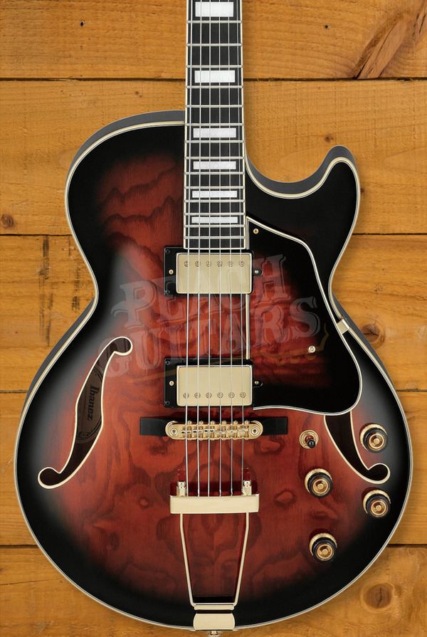 Ibanez AG Artcore Expressionist | AG95QA - Dark Brown Sunburst