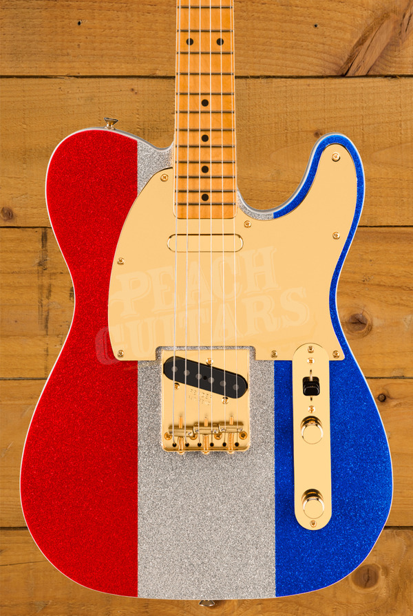 Fender Limited Edition Buck Owens Telecaster | Red/Silver/Blue Sparkle