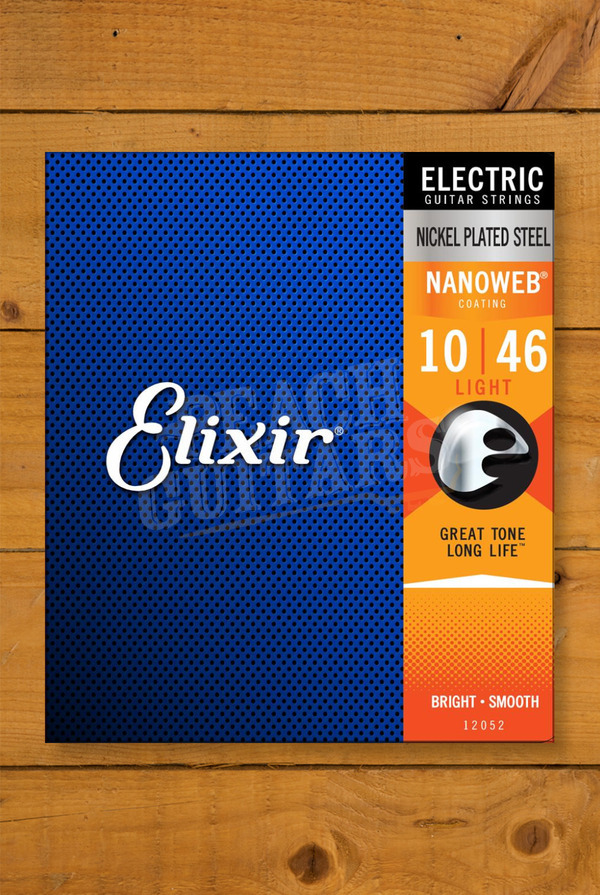 Elixir Electric Guitar Strings | Nickel Plated Steel - Nanoweb Coating - 10-46 - Light